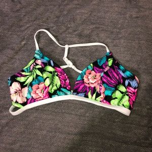 Bright floral bikini top!